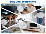 Portable Clip Fan with 2 Speeds, 90&deg Oscillating Quiet Cooling Fan, Desk Clip Hang 3 Ways for 29894603