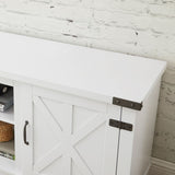 Modern Farmhouse TV Media Stand, Large Barn Inspired Home Entertainment Console, for TV Up to 70'', W1758P147681