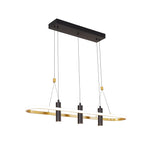 Javeriah 4 - Light Black/Gold Dimmable LED Pendant Light T3177P284002