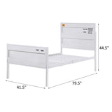 White Twin Platform Bed B062P186408