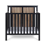 Connelly Mini Crib With Mattress Pad Black/Vintage Walnut B022P204868