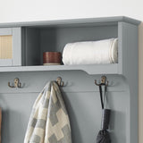 Clothes hanger Hall Tree Storage Bench Shoe Rack for Entryway, Hall Tree with Bench and Shoe W2275P210041