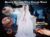 7.2ft Life-Size Animated Halloween Bride Prop - Bloodstained Dress, Sound-Activated 88150321
