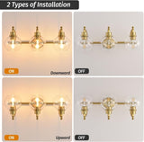 3-Lights Bathroom Vanity Lightings Brushed Gold Modern Vanity Light 22Inch Bathroom Light 95105041