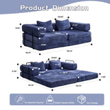 Compression Sofa,Convertible Floor Sofa Bed with Fixed-Shape Frame, Loveseats Boneless Modular 02827739