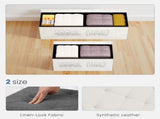 43 Inches Folding Ottoman with Storage Bench, Foot Rest Stool, End of Bed Storage Bench Upholstered, 46190134