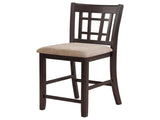 Tan and Espresso Lattice Back Counter Height Stools B062P145640