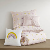 5PCS Full/Queen Cotton Jacquard Pom Pom Comforter Set B035P341217