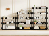 4-Tier Anti-Tipping Open Bookcase with Elevated Legs, Black Display Rack for Home Office 37815024