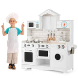 ZNTS Kitchen Toy Wooden Kids Kitchen with Washing Machine 86713732