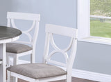 Counter Height Dining Table w Storage Shelve 4x Chairs Padded Seat Unique Design Back 5pc Dining Set B011P145833