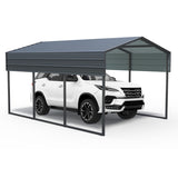 10x15 FT Metal Carport Heavy Duty with Reinforced Frame, Outdoor Garage Multi-Use Canopy Car 19502949