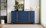TREXM Wood Traditional Style Sideboard with Adjustable Shelves and Gold Handles for Kitchen, Dining N715P232696M