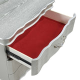 Landmark Traditional Style 3-Drawer Night stand With metal drawer pulls Made with Wood in Silver B009P235327