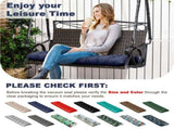 Outdoor Bench Cushion, 60 20 4 Inch, Tufted Waterproof Swing Cushion with Ties, for Patio Bench 49169732
