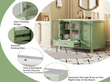 36" Bathroom Cabinet with Waffle Texture Doors, Bathroom Vanity with Four Drawers and Two N710P280025C