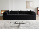 78.7-Inch Convertible Sleeper Sofa Bed with Cylindrical Pillow, Chenille Folding Mattress Couch with W834P337413