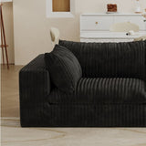 Cloud Sofa,Corduroy Fabric,Deep Seat Couches,Double-layer design,Removable Cushion,No Assembly, DIY W2824P324519
