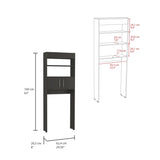Madrid Over The Toilet Cabinet, Double Door, Two Shelves -Black B20091940