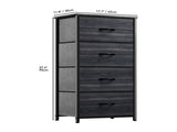 4-Drawer Dresser, Organizer Unit for Adult for Bedroom, Living Room, Charcoal Black 67713170