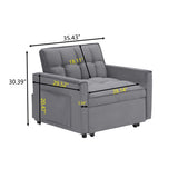 Sofa bed chair 3 in 1 convertible, recliner, single recliner, suitable for small Spaces with W2564P168260