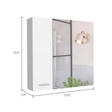 Kenya Medicine Cabinet, Mirror, Double Door, Four Interior Shelves B128P148729