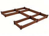 Solid Fir Wood Raised Garden Bed, 5-in-1 Combined Planting Planter Box with Dovetail Joints, 35320047
