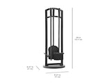 Arched 4 Piece Steel Fireplace Toolset 95614473
