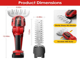 2-in-1 Cordless Grass Trimmer & Hedge Shear - 400W Motor , Lightweight 2.04lbs, 90&deg 00074415