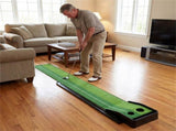 Indoor Golf Putting Mat with Ball Return Track 2 Hole Sizes Distance Markings 3 Balls Included 19429205