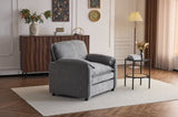 Single Chair 38 Inch Oversized Reading Chair Comfortable Cushioned Lounge Armchair Soft Chenille W1829P265024