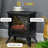 ZNTS Electric Fireplace Heater LED Flame Fireplace Stove BLACK-AS （Prohibited by WalMart） 04856430