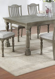 ZNTS Light Grey Dining Table Rectangle Dining Table 1pc Table Only Acacia Veneer Dining Room Furniture B011P193970