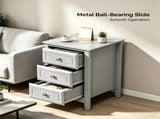 () Modern 3-Drawer Nightstand Spray-painted MDF 15.7*15.7*23.62in Grey 92566286