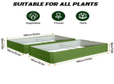 6 x 3 x 1 ft Metal Garden Bed,Outdoor Planter Box Metal Patio Kit Planting Bed for W1350P189692