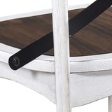 2 Pieces Set Dining Side Chair Rustic Modern Farmhouse Design Retro Design With Metal X Design W2537P211113
