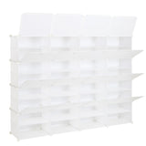 ZNTS 8-Tier Portable 64 Pair Shoe Rack Organizer 32 Grids Tower Shelf Storage Cabinet Stand Expandable 00130633