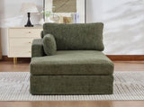 31.69" Wide Modular Sofa Bed With Cushions, Upholstered In Soft Chenille Fabric, Sturdy Metal Legs, W3189P438361
