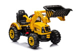 ZNTS Ride on Excavator, 12V Battery Powered Construction Vehicles for Kids, Front Loader with Horn, 2 W1629P149049