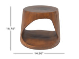 MGO Hollow Side Table, Wood-like texture,antique brown Color N770P212235A