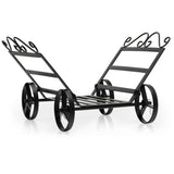 Mobile Firewood Storage Rack - 110 lbs Capacity Steel Frame, 5" Wheels 33307865