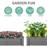 Over Ground Raised Garden Bed 96x28x10'', Large Long Planter Box for Outdoor, Tool-Free Assembly 83660771