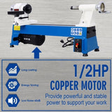 Benchtop Lathe 10" x 18" Lathe Machine 5 Variable Speeds 500/750/1150/1800/3200RPM Mini W46563696