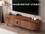 TV Stand, 55" Modern TV Console Table with Storage Compartment and Sliding Door, Gaming W2641P329198