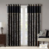 Jacquard Curtain Panel Pair B03598268