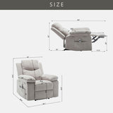 ZNTS Power Recliner Chair with Adjustable Massage Function, Velvet Electric Power Chair for Elderly with W1998120239