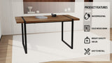 59 " dining table modern industrial rectangular MDF natural wood , 4-6 people, 1.5" thick T2396P279780