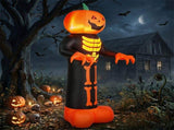 12ft Inflatable Halloween Decor with Skeleton Ribs, Pumpkin & Grim Reaper, 3 LED Lights 115 Count 23117795