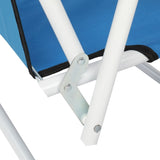 Oxford Cloth Iron Outdoor Beach Chair Blue 16577017