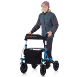 Outdoor Rolling Rollator Walker 9.5" All-Terrain Wheels, 6-Level Adjustable , Foldable, 42525850